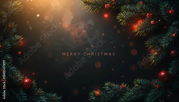 Obraz christmas tree and lights