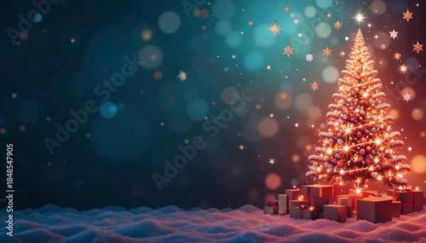 Obraz christmas tree with lights