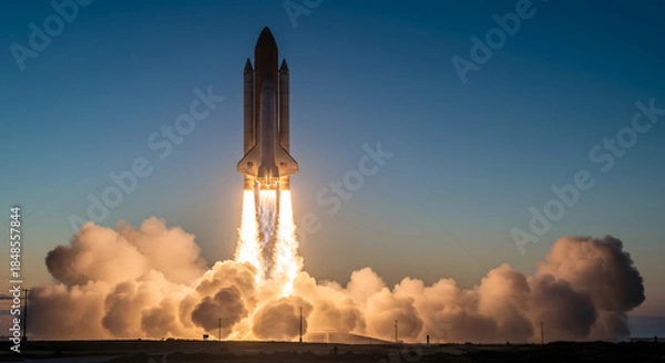 Obraz Rocket Launching into the Sky.