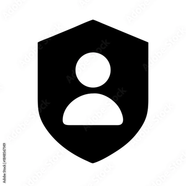 Fototapeta User Shield Icon Vector Illustration