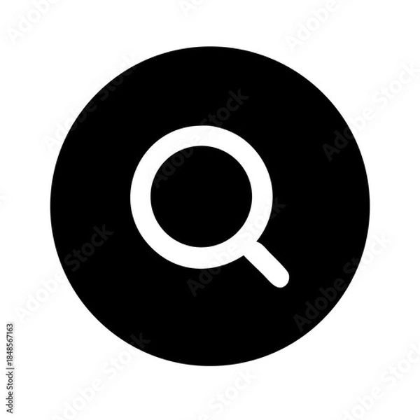 Obraz User Search Circle Icon Vector Illustration