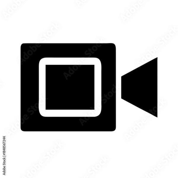 Obraz Video Camera Square Icon Vector Illustration