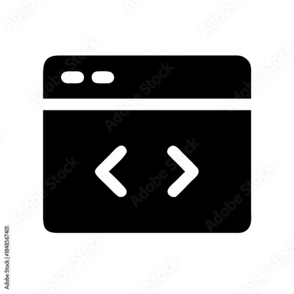Obraz Webpage Code Icon Vector Illustration
