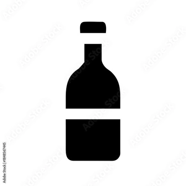 Obraz Wine Bottle Icon Vector Illustration