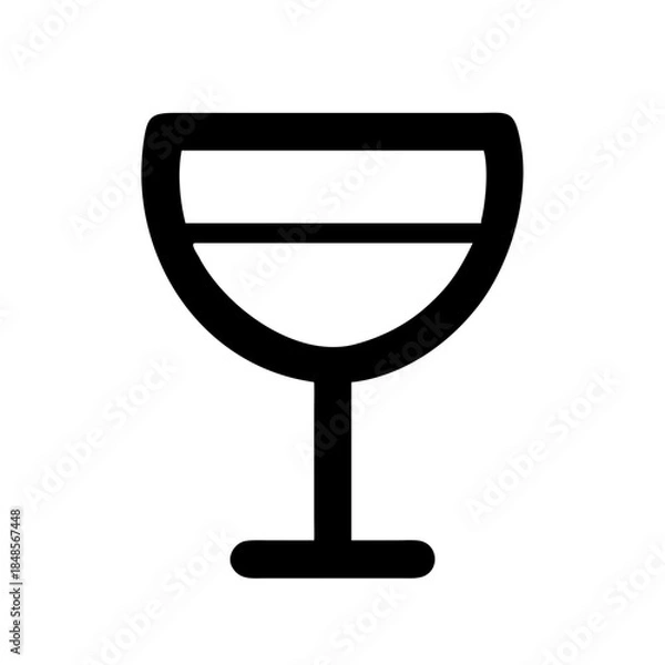 Obraz Wine Glass Icon Vector Illustration