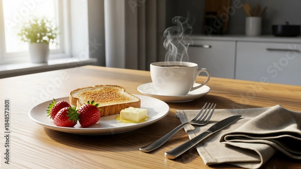 Obraz breakfast with coffee