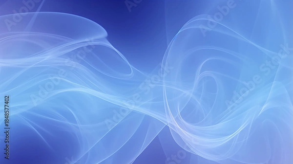 Obraz blurred abstract blue wavy background, modern smooth backdrop