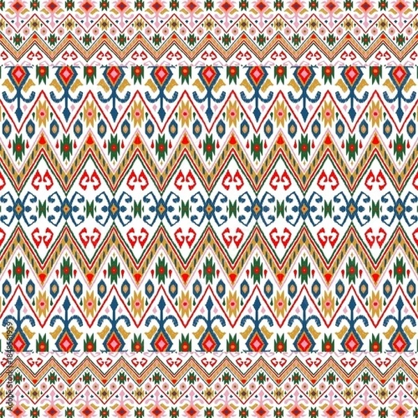 Obraz Colorful Ethnic Tribal Seamless Pattern