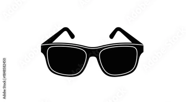 Obraz Black Sunglasses with White Outline.