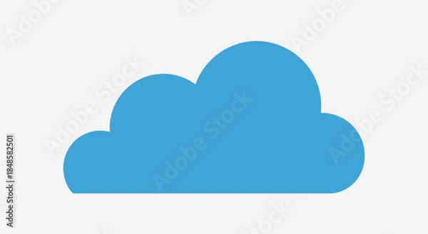 Obraz Blue Cloud Icon Graphic Symbol.