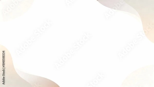Obraz Minimal abstract white background with soft flowing shapes