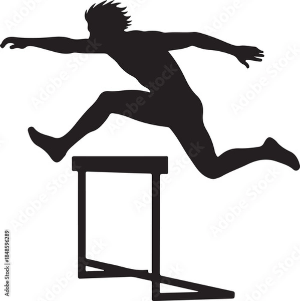 Obraz silhouette of a man jumping