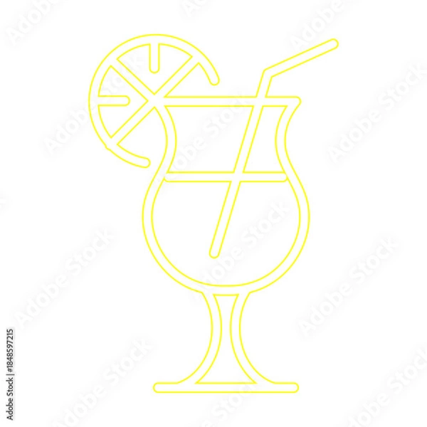 Obraz Beer Doodle Neon Illustration