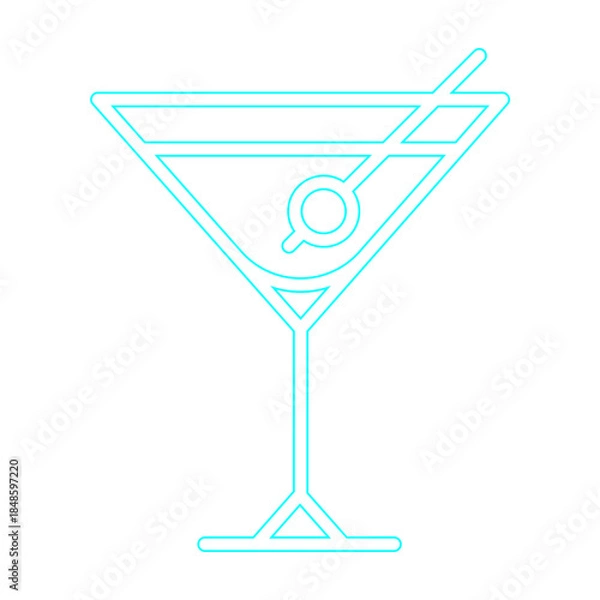 Obraz Beer Doodle Neon Illustration