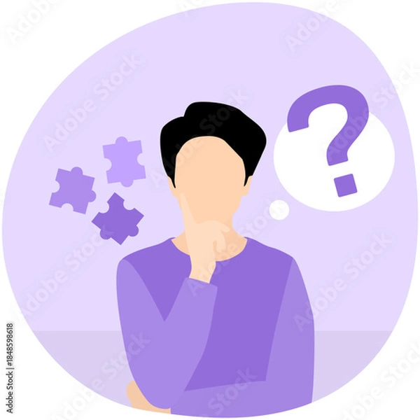 Obraz People Thinking Illustration