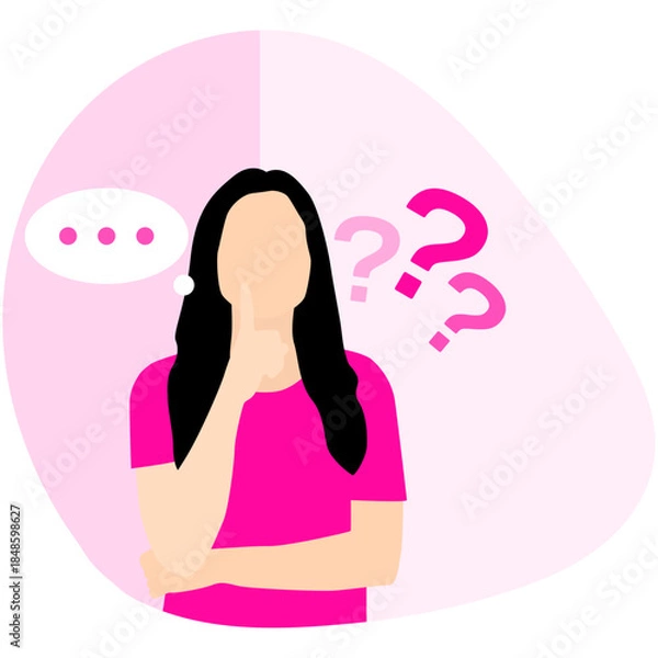 Obraz People Thinking Illustration