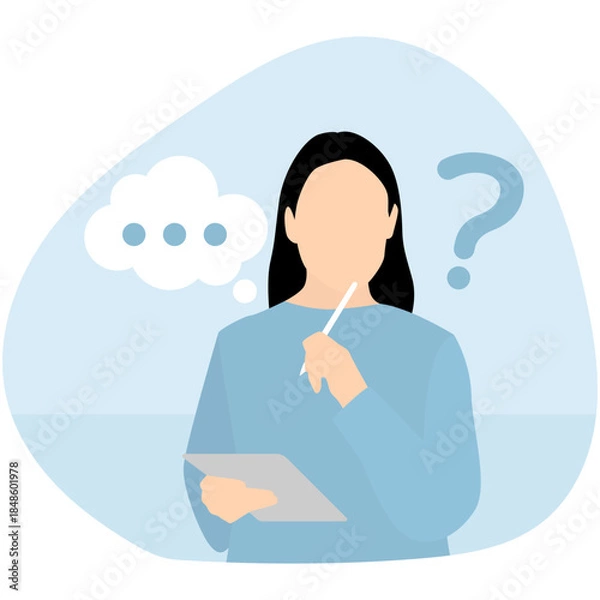 Obraz People Thinking Illustration