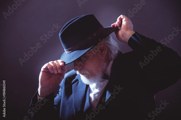 Obraz Älterer Herr mit Hut