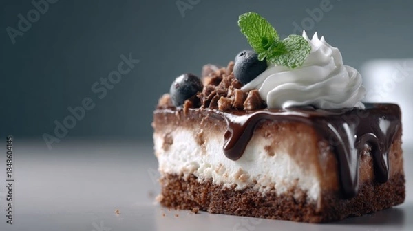 Fototapeta a chocolate cake slice