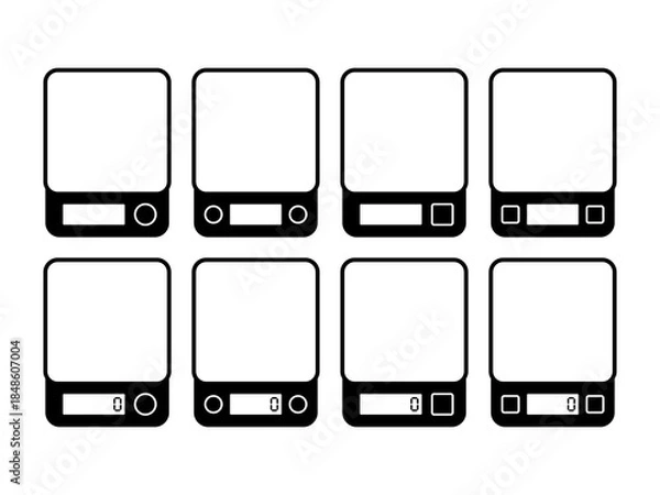 Obraz キッチンスケールアイコンセット