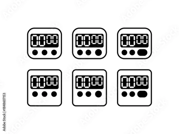 Obraz キッチンタイマーアイコンセット