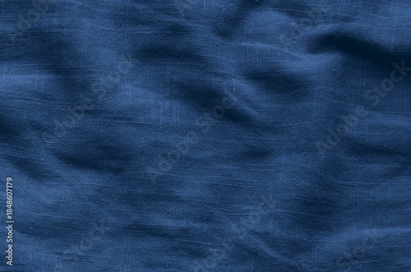 Obraz Blue cotton fabric texture background
