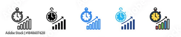Obraz Performance Tracker Icon Set Multiple Style Collection