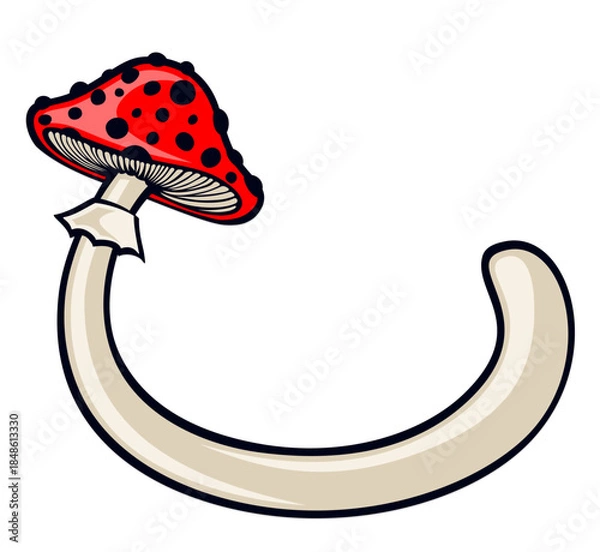 Obraz Symbol of stylized forest mushroom.
