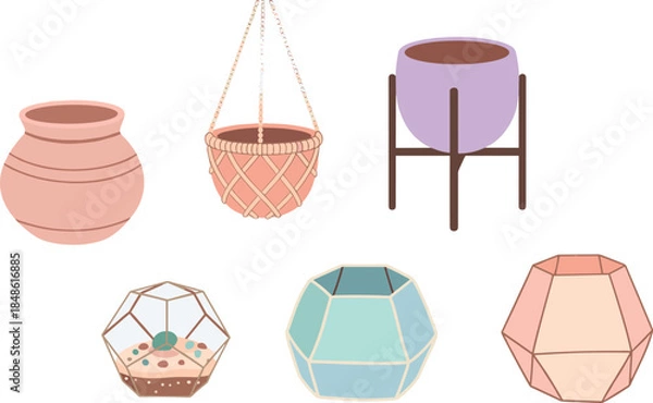 Obraz Assorted plant pots and planters