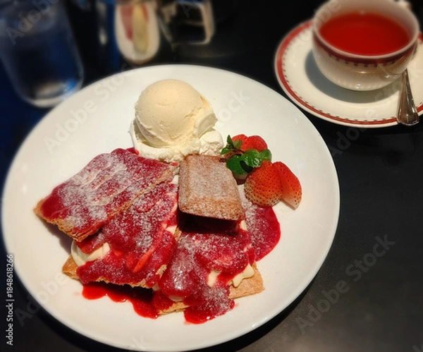 Obraz いちごのミルフィーユ