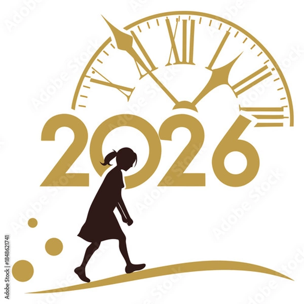 Fototapeta 2026 happy new year vector 