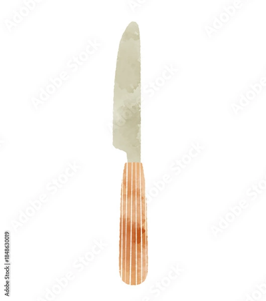 Obraz テーブルナイフ-水彩