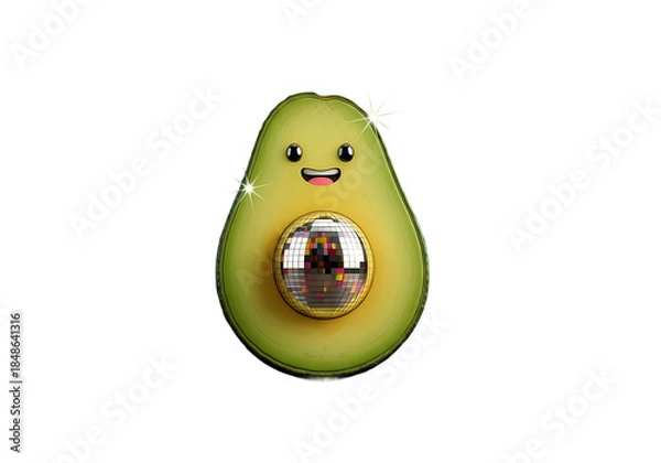 Obraz avocado isolated on white background