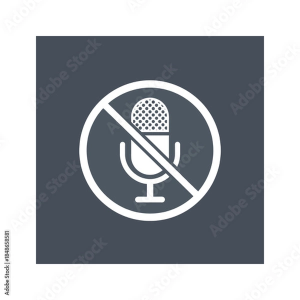 Obraz Microphone silenced Vector
