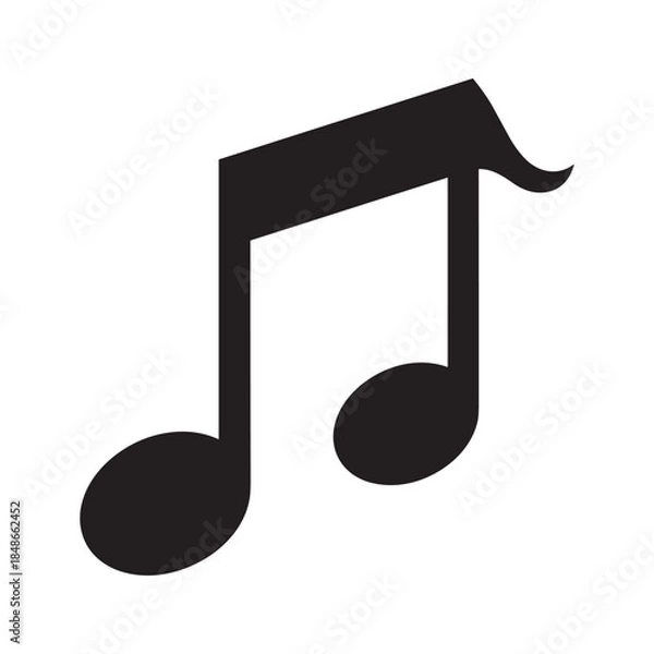 Obraz Single musical note Vector