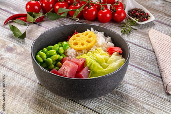 Obraz Hawaiian cuisine - poke with tuna