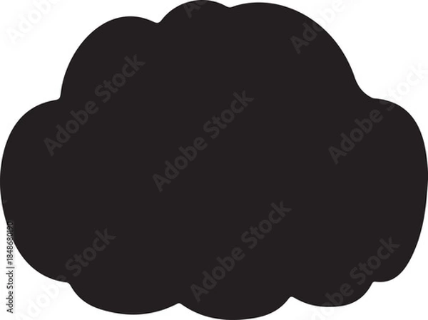 Fototapeta Black Cloud Silhouette Graphic Design Element
