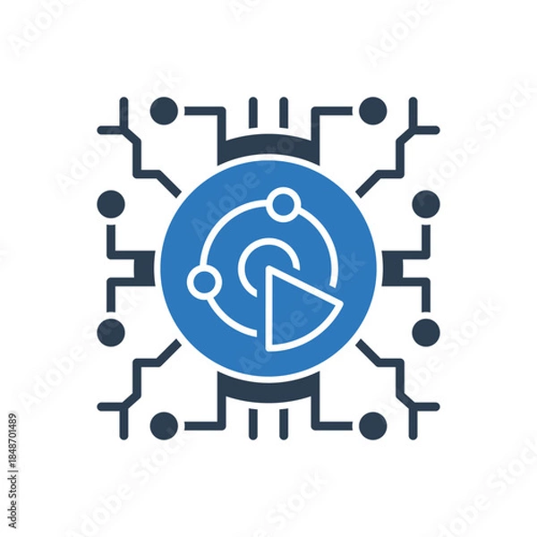 Obraz Smart Sonar Icon - Ai Radar Technology Icon