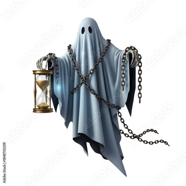 Obraz Grim reaper with lantern and chains

