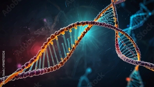 Obraz Modern Medical Technology Double Helix Structure