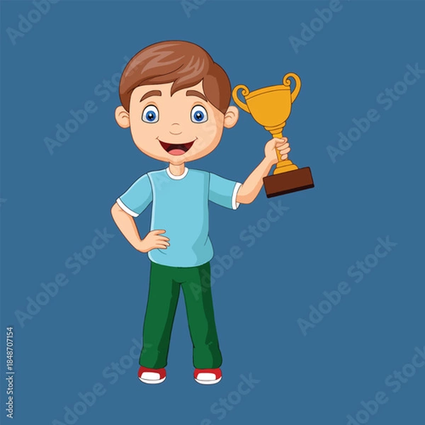 Obraz boy with a toy