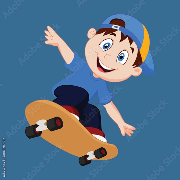 Obraz boy and his dog