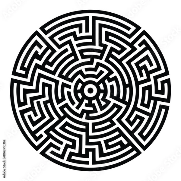 Obraz Circular Maze Labyrinth Design