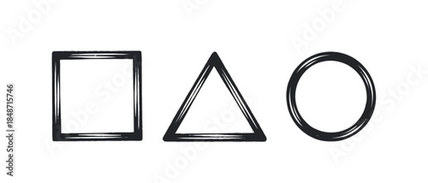 Obraz Basic Geometric Shapes Set Illustration