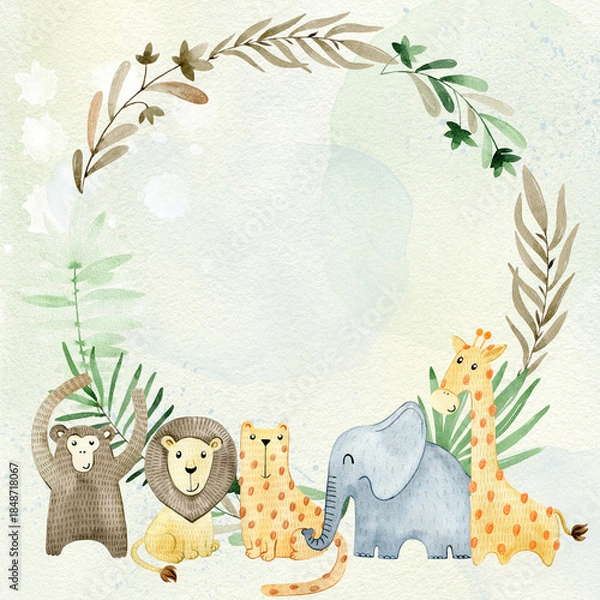 Obraz Watercolor frame.