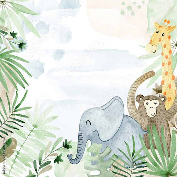 Obraz Watercolor frame.