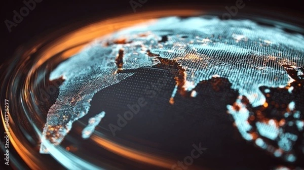 Fototapeta Abstract digital globe