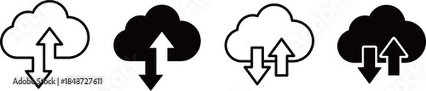 Obraz クラウドサービスのアイコンセット