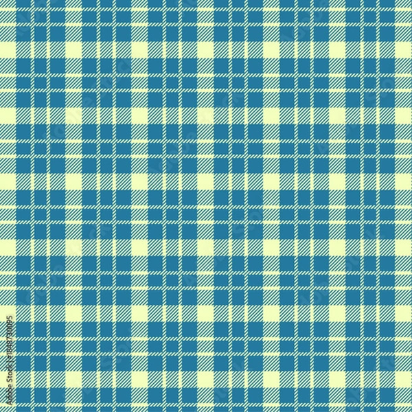 Obraz Vibrant blue and yellow plaid pattern with dynamic texture