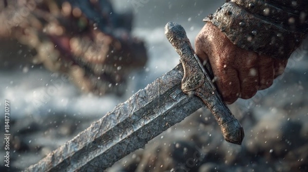 Fototapeta Sword hand combat